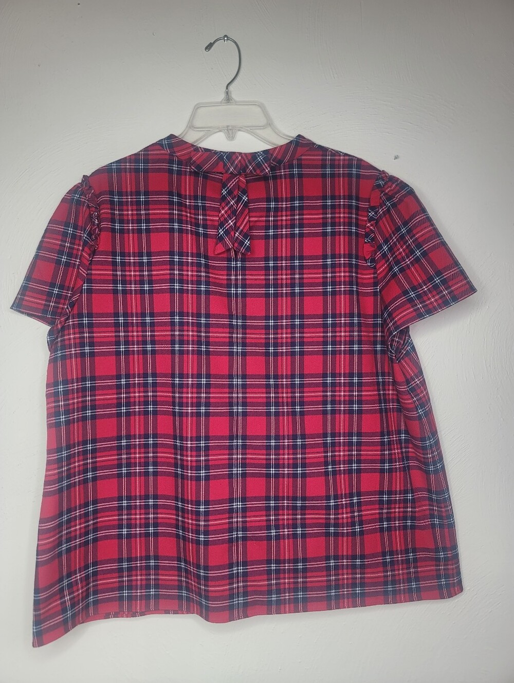 Draper James Angie Plaid Bow Back Top Size XL - Picture 5 of 9